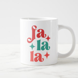 Fa La - Festive Helgdag Typography Design Jumbo Mugg