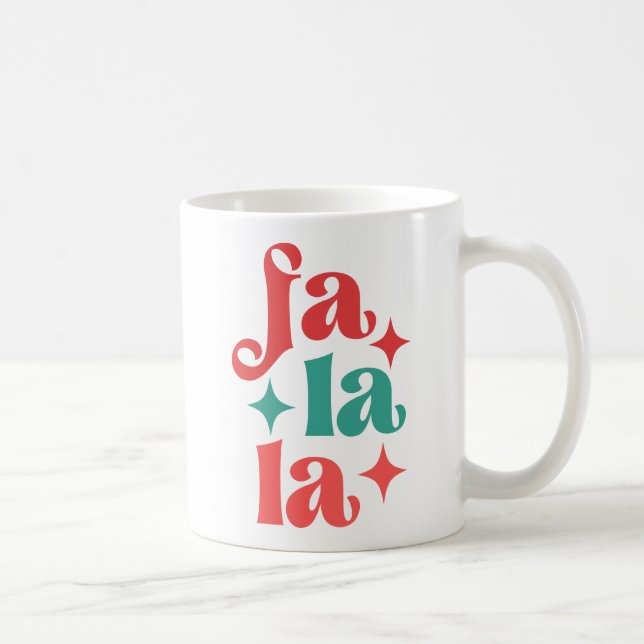 Fa La - Festive Helgdag Typography Design Kaffemugg (Höger)