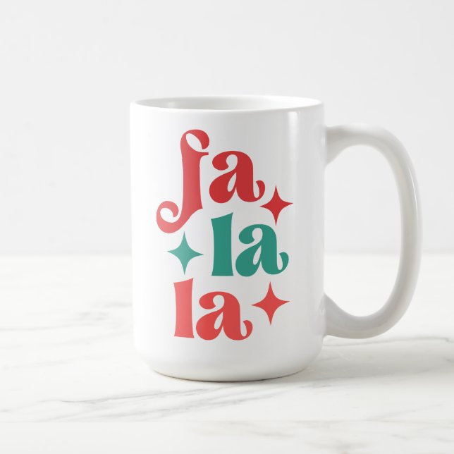 Fa La - Festive Helgdag Typography Design Kaffemugg (Höger)