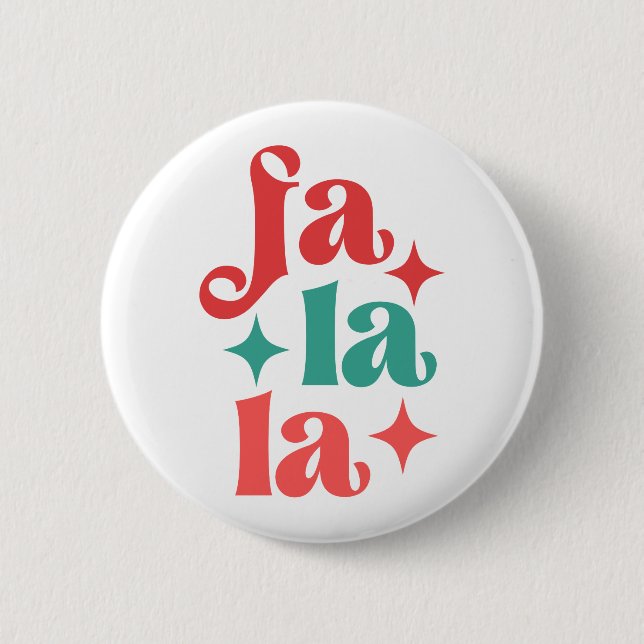 Fa La - Festive Helgdag Typography Design Knapp (Framsida)