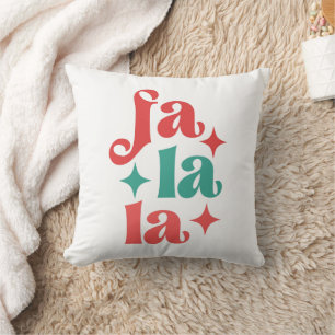 Fa La - Festive Helgdag Typography Design Kudde