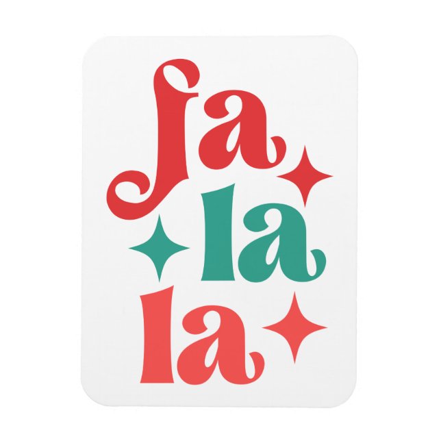 Fa La - Festive Helgdag Typography Design Magnet (Vertikal)