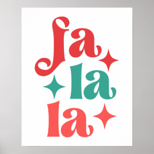 Fa La - Festive Helgdag Typography Design Poster