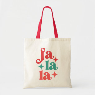 Fa La - Festive Helgdag Typography Design Tygkasse