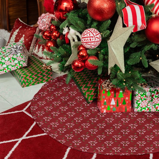 Fa La Festive Holly-jul Julgransmatta Borstad Polyester (Skapare uppladdad)