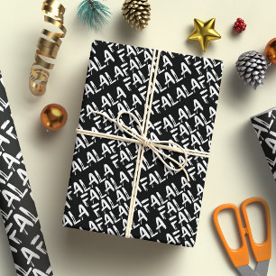 FA LA fet Push Brev Modern White & Black Presentpapper