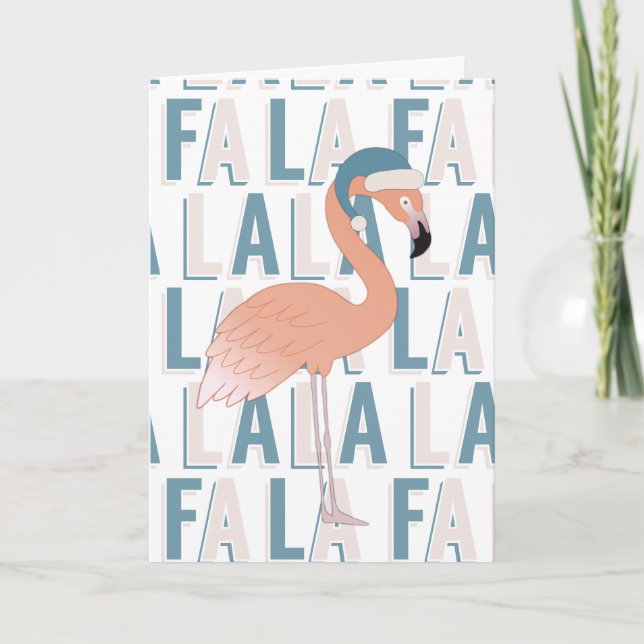 Fa La Flamingo jul © GraphicLoveShop Kort (Framsida)