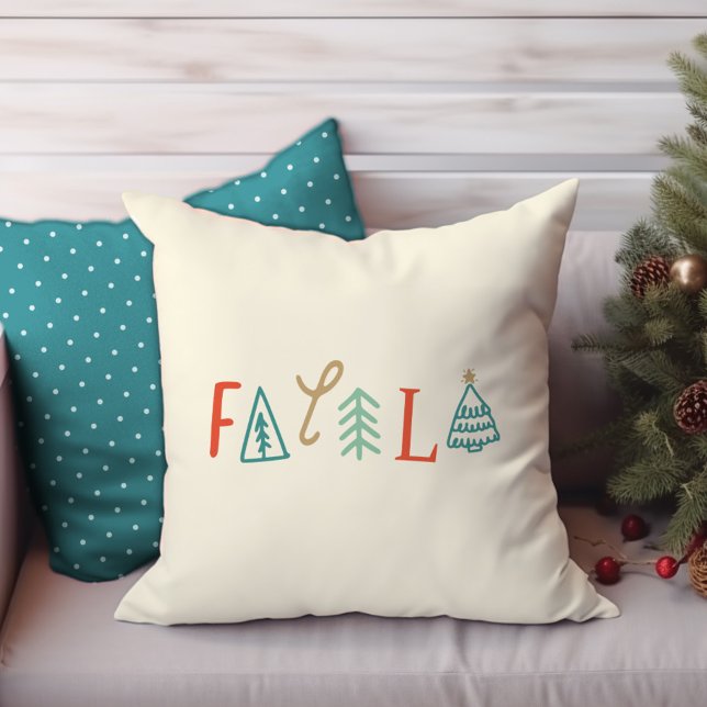 Fa La Funny Julgran Helgdag Baby Blanket Kudde (Fa La La Funny Christmas Tree Holiday Baby Blanket Throw Pillow)