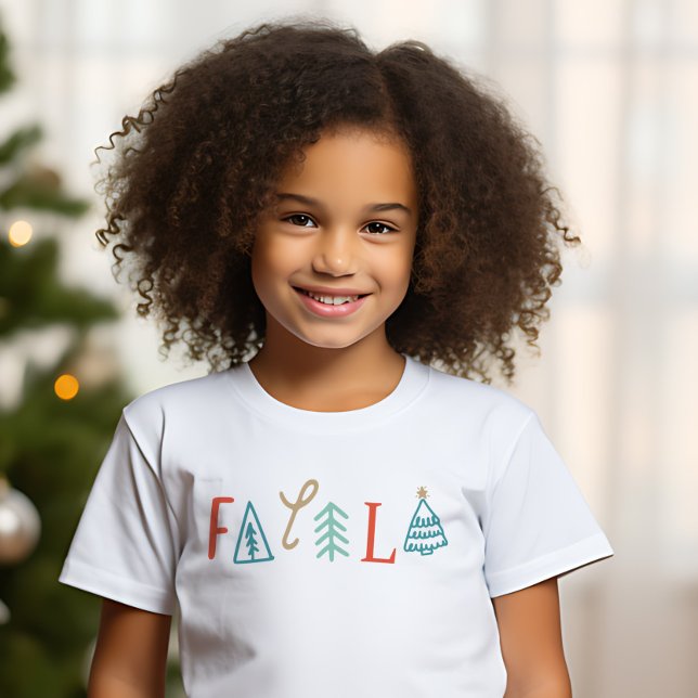 Fa La Funny Julgran Helgdag T Shirt (Fa La La Funny Christmas Tree Holiday T-Shirt)