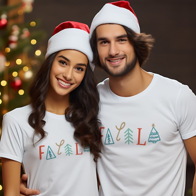 Fa La Funny Julgran Helgdag T Shirt (Fa La La Funny Christmas Tree Holiday T-Shirt)