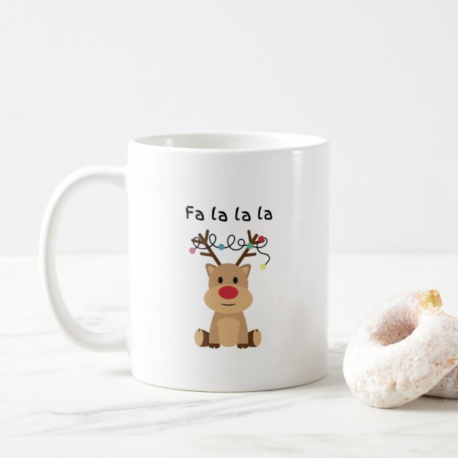 Fa La Funny julrenskaffe Mugg Humor (Med munk)