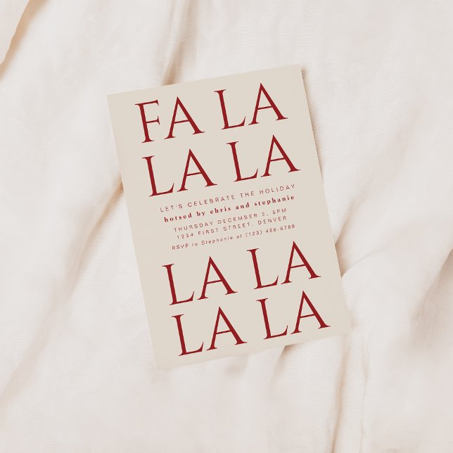 Fa La Helgdag inbjudan till julfest (Skapare uppladdad)