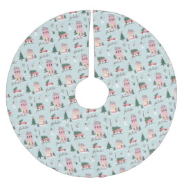 Fa La Home för Helgdagarna Town & Rosa Retro Van Julgransmatta Borstad Polyester