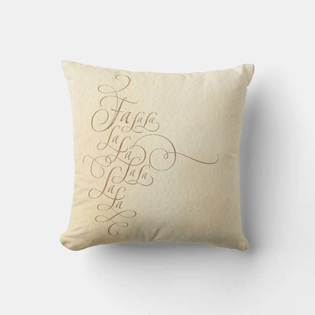 Fa la - Jul Lettering - Deke Halls Kudde (Framsida)