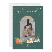 Fa La jul Llama Reindeers & Sleigh Photo