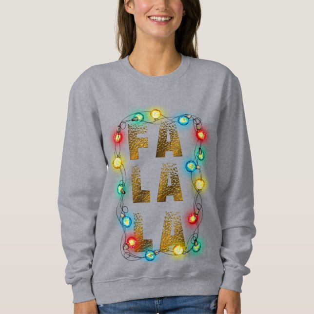 Fa La Jul Sweatshirt - Festive Sång Tee (Framsida)