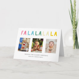 Fa La julklapp pastel 3 Fotokollaps Kort