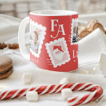 Fa La Jultomten Jul Postage Frimärke Photo Kaffemugg<br><div class="desc">Roligt och fotofoto mugg. Vår roligt Brevage frimärke-design har vår roligt Jultomten,  fru klausul och en roligt typografisk fa la-design. Lägg till dina foton på tre av frimärke och namn. Designad av Moodthology Papery</div>