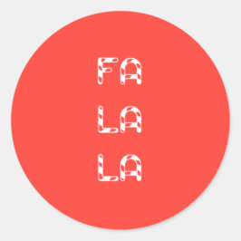 Fa La La christmas Runt Klistermärke