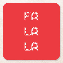 Fa La La christmas Underlägg Papper Kvadrat