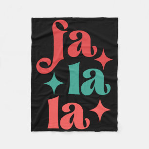 Fa La La Festiv Semester Tygraphy Design T Tröja Fleecefilt