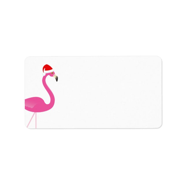 Fa la la Flamingo Helgdag Address Label Adressetikett (Framsidan)