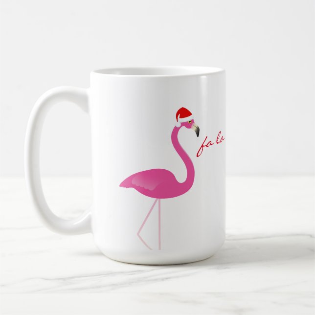Fa la la Flamingo Helgdag Mugg (Vänster)