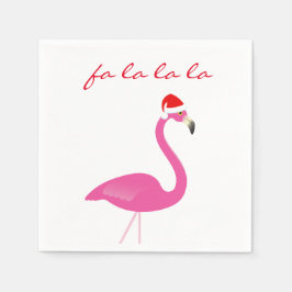 Fa la la Flamingo Helgdag Napkin Pappersservett