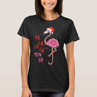 Fa La La Flamingo jul T Shirt