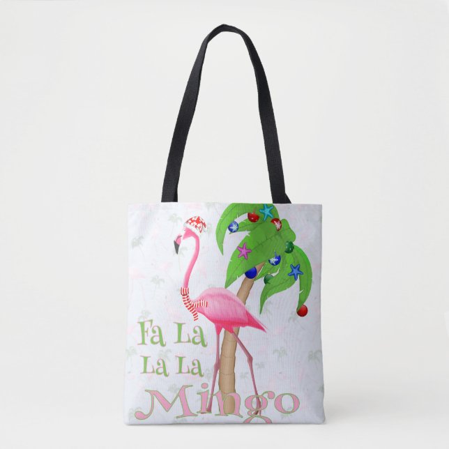 Fa La La Flamingo Xmas Tygkasse (Framsida)