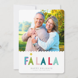 FA LA LA HELGDAG PHOTO fet, ljust färgade dabbar Meddelande