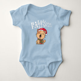 Fa La La jul Cat Singiing Baby Bodydräkt T Shirt