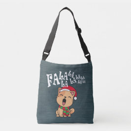 Fa La La jul Cat Singing Crossbody Bag Axelväska