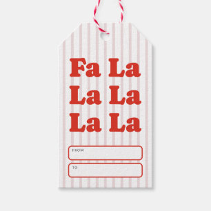 Fa La La Jul Lekfulla Randiga Presentetikett