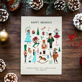 Fa La La jul nötknäppare balett dansare Helgkort