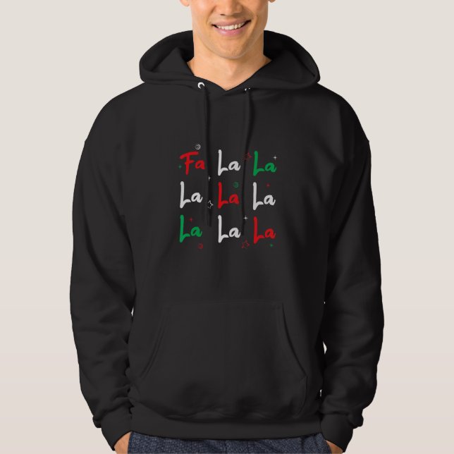 Fa la la. Julsångare. Hoodie (Framsida)