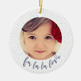Fa La La Kärlek julfoto Träd Ornament