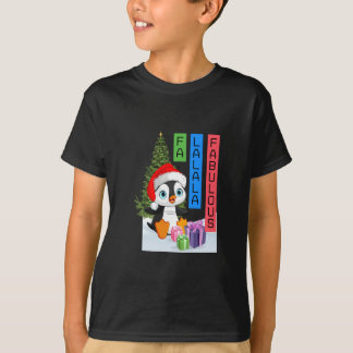 Fa La La La Fabulous Christmas Penguin Kids' T Shirt