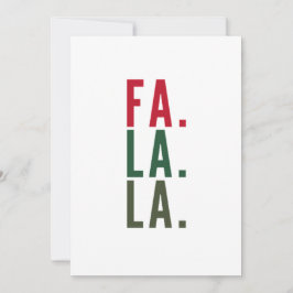 Fa La La La, Glada Hälsningar Julkort