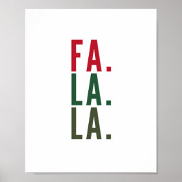 Fa La La La, Helgdag Cheer Poster