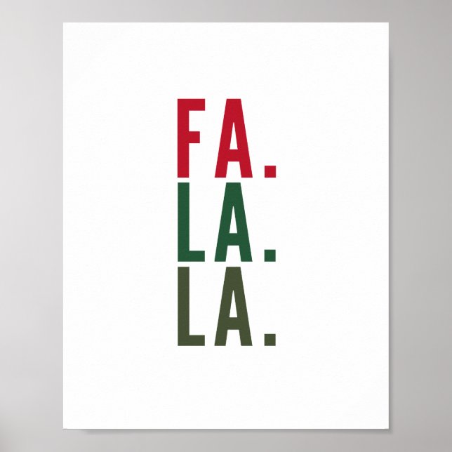 Fa La La La, Helgdag Cheer Poster (Framsidan)