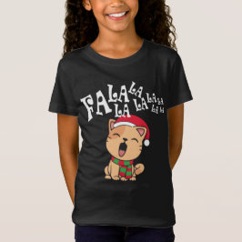 Fa La La La jul Cat Singing Jersey Shirt T