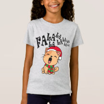 Fa La La La jul Cat Singing Jersey Shirt
