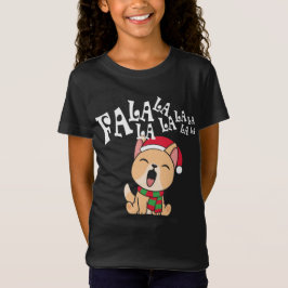 Fa La La La jul Hund Singing Jersey Shirt T
