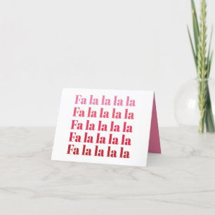 "Fa La La La" Jultomte Blank Notecard Tack Kort