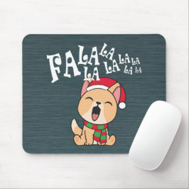 Fa La La La La jul Hund Singing | Mousepad Musmatta
