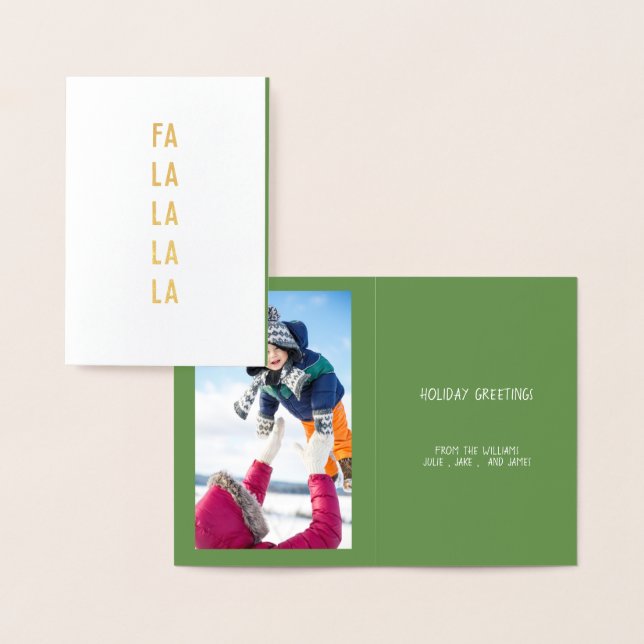 Fa la la la la , Julhälsningar foto Folierat Kort (Display)