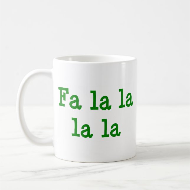 Fa la la la la kaffemugge kaffemugg (Vänster)