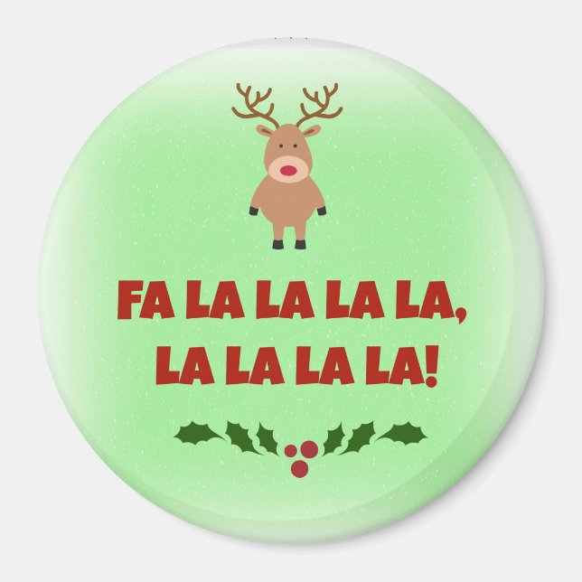Fa La La La La La-julrundan Magnet (Framsidan)