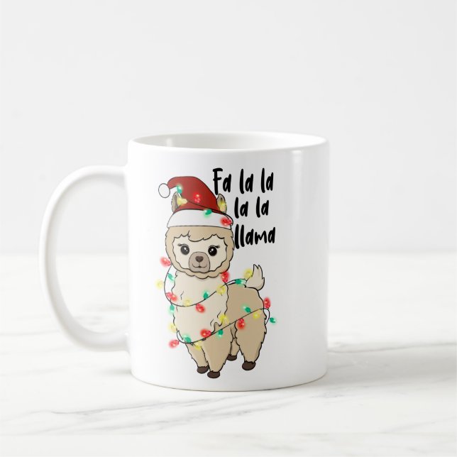 Fa La La La La Llama Kaffemugg (Vänster)